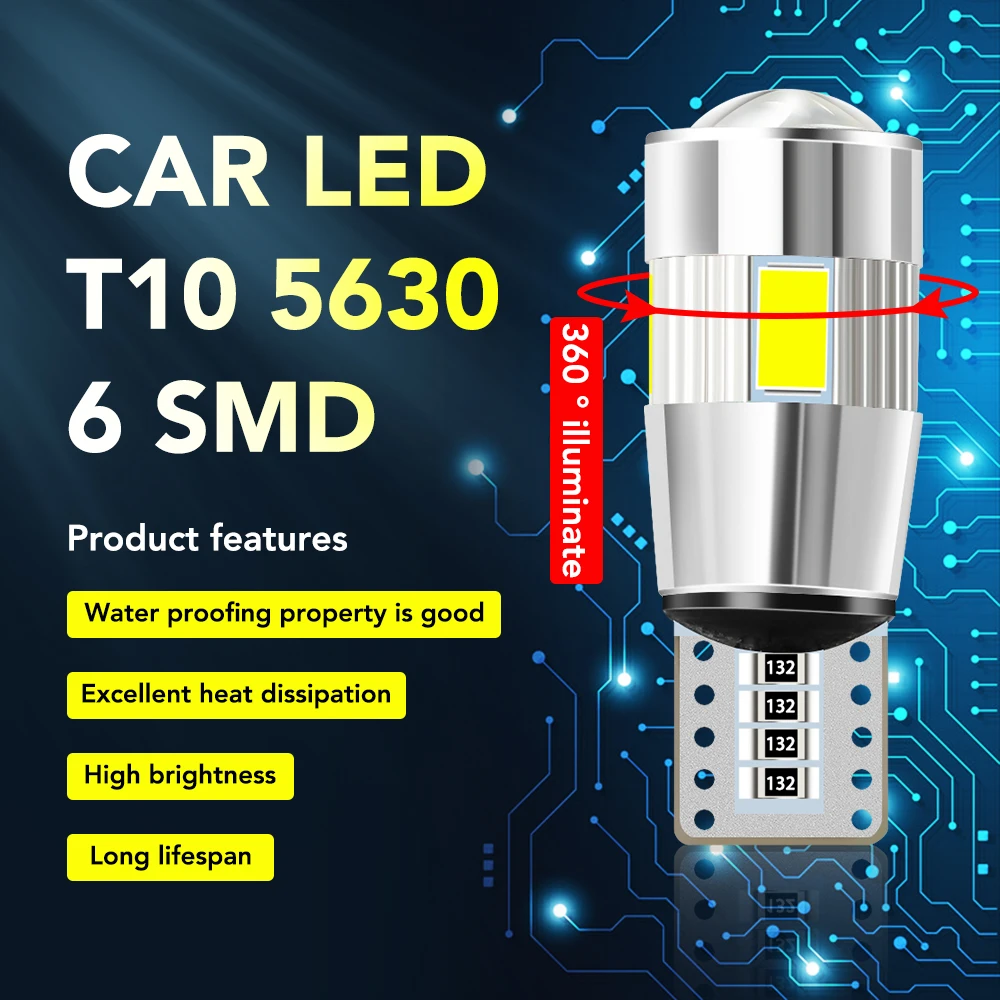 2 шт. автомобильная светодиодная лампа 5W5 T10 W5W для Geely emgrand ec7 ec8 Coolray EC7-RV GC7 SC7 - купить