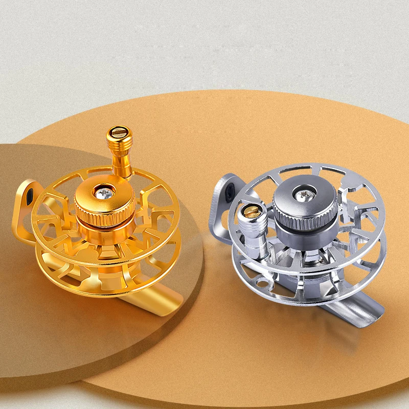 

Катушка рыболовная малая, золотистая, серебристая, цельнометаллическая, 1:1