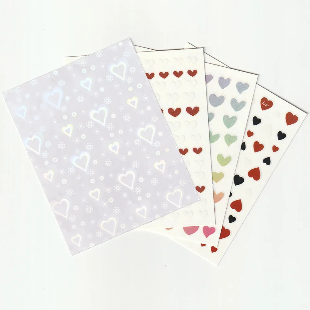 

1 Pcs 3D Love Shape Nail Art Decals Popular Aurora Manicure Decoration Accessories Laser Light Polymerization Nails Designs PL53