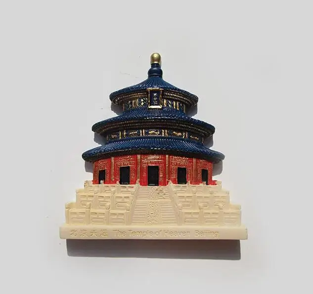 Китай 1 шт. милые ручная роспись Great Wall Temple Of Heaven 3D магниты на холодильник для