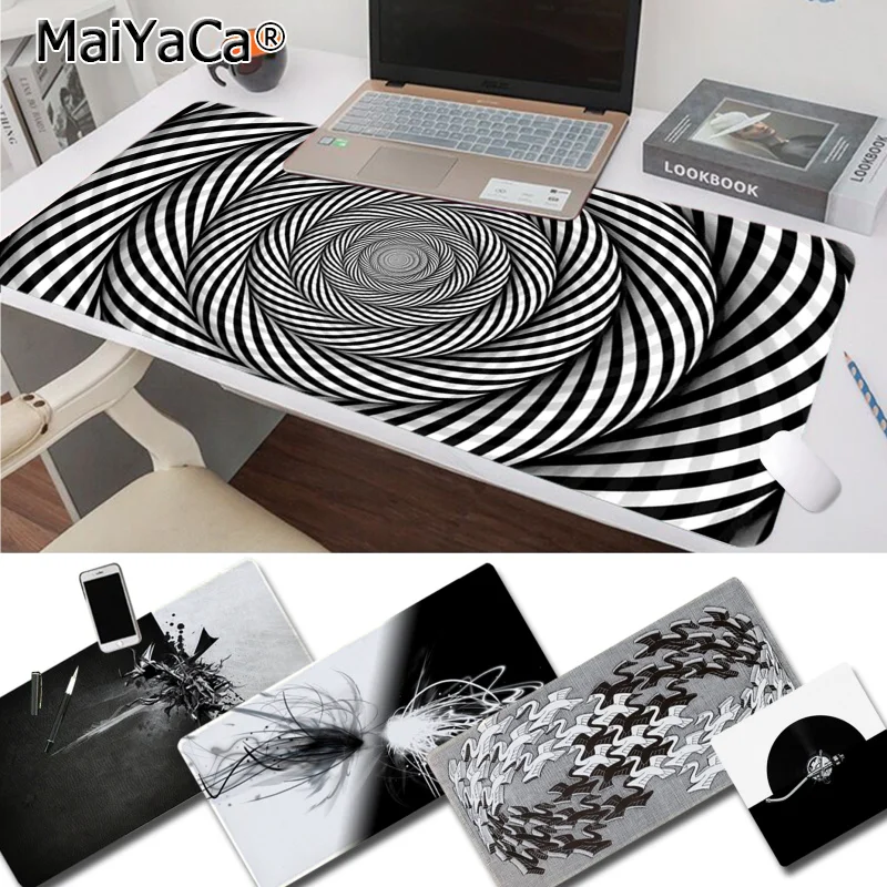 

MaiYaCa Black White High Quality Large sizes DIY Custom Mouse pad mat Size for CSGO Game Player Desktop PC Computer Laptop