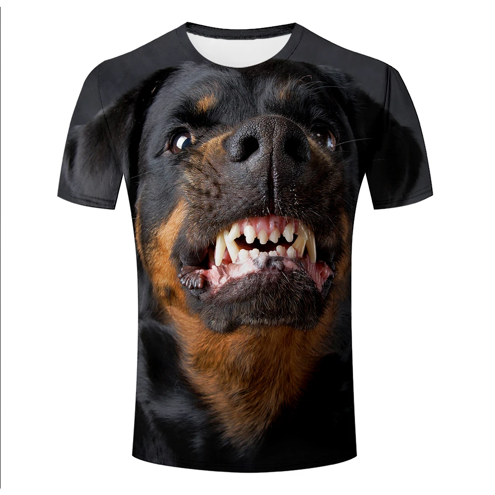 

Gothic street style 3D printing wolf animal series men and women o-neck short-sleeved summer casual breathable tshirt s-6xl