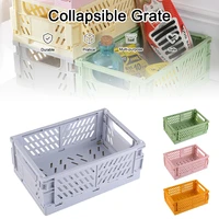 collapsible crate plastic folding storage box basket utility cosmetic container desktop home organizer