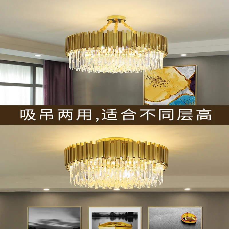 Постмодерн Хрустальный легкий вес роскошный светильник для гостиной ing вилла