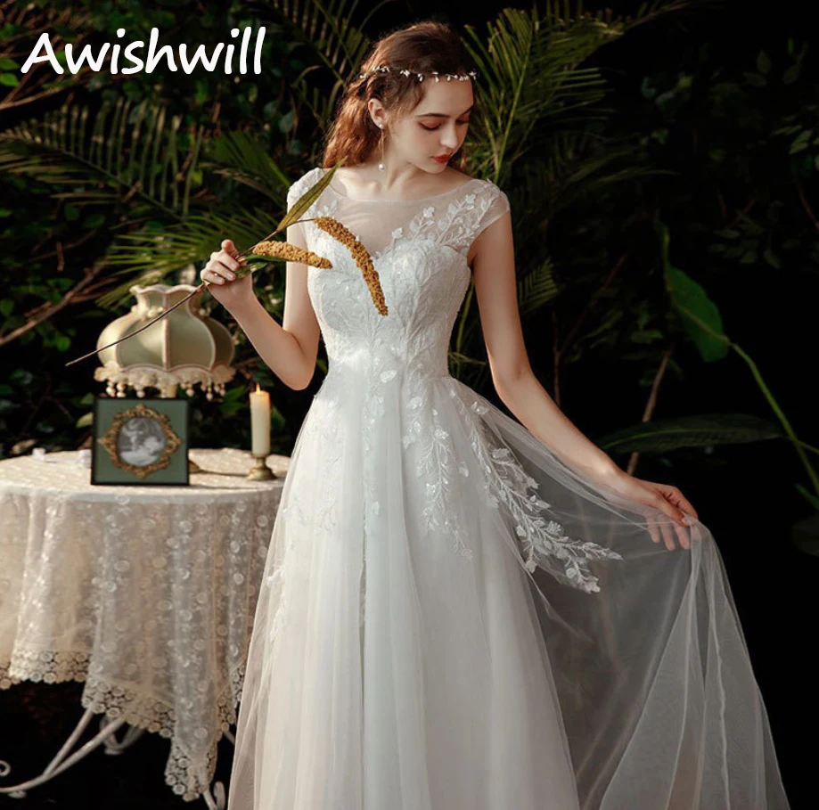 

Модные Простые Феи белые цветы Тюль Кружева Аппликации Длинные юбки до пола высококачественное вечернее платье