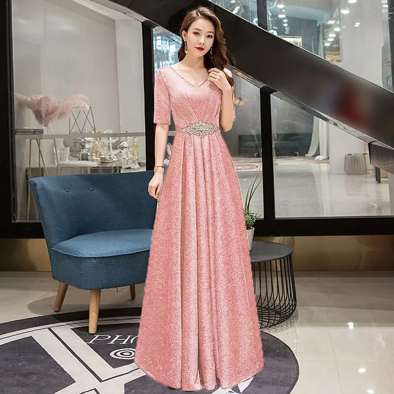HJZY125 # длинное платье подружки невесты комплект на шнуровке для девочек с