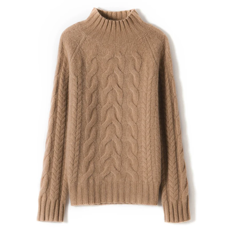 

Осень-зима 2021 чистый кашемировый свитер женский короткий скрученный короткий утепленный свитер Свободный вязаный с длинным рукавом