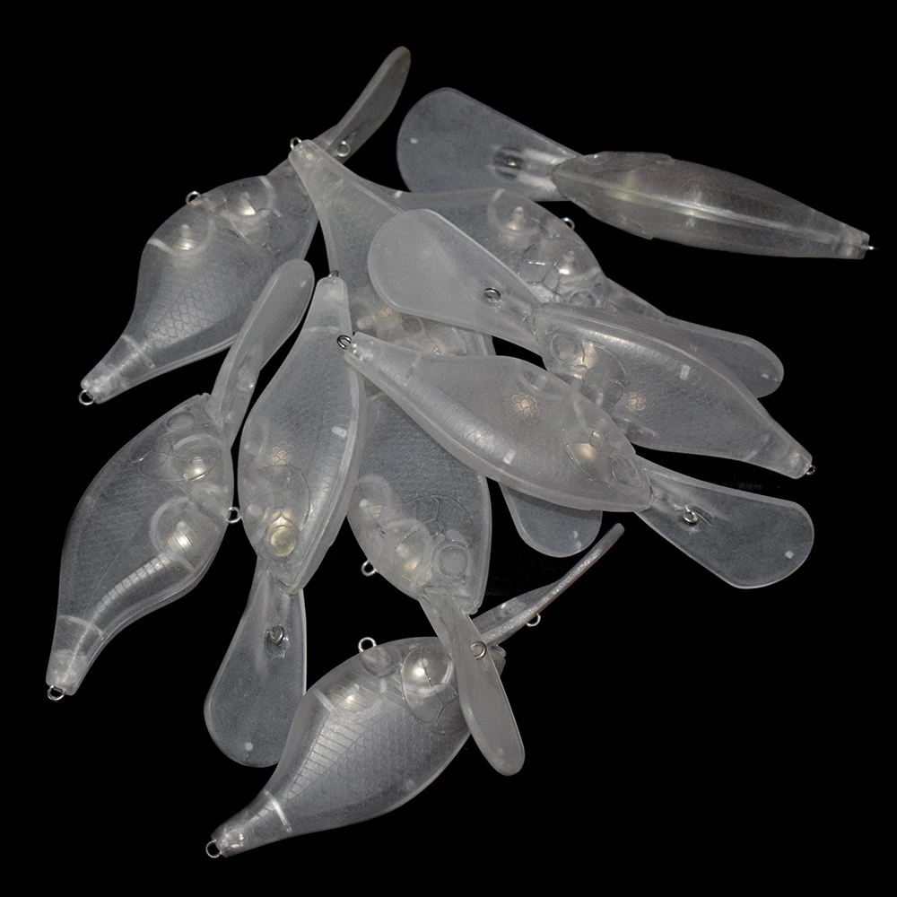 

CCLTBA 10pcs/lot 11.5cm 9.4g Blank Deep Water Lip Crankbait ABS Hard Plastic Fishing Bait Floating Wobbler Lure Unpainted Blanks