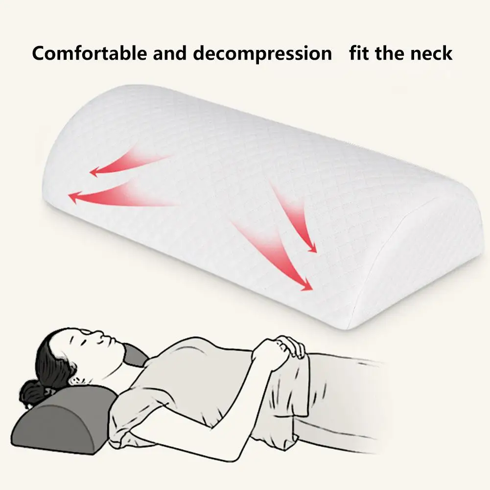 Half Moon валик Подушка облегчение боли в спине медленный отскок памяти хлопок