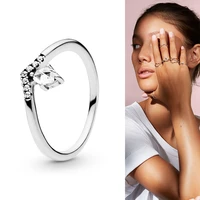 925 sterling silver pan ring silver shiny wish drop ring for women wedding party gift fashion jewelry