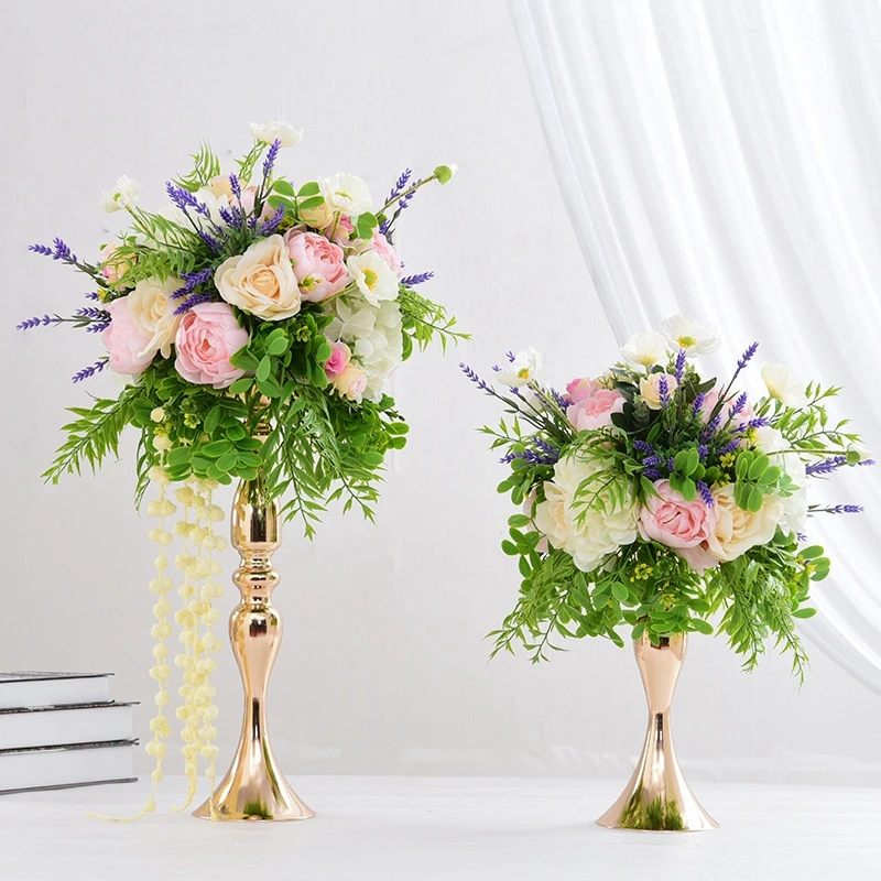 Изготовленный На Заказ 35/40 см роза diy шары из искусственных цветов Центральные Декора свадьбы фон Свадебный