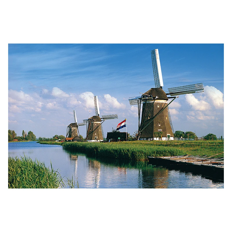 1000 штук голландских пейзажей головоломки для взрослых детей фокусируется на