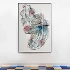 Скандинавская красочная настенная живопись на холсте, плакаты с абстрактными линиями, картина для гостиной, современный Декор для дома без рамки