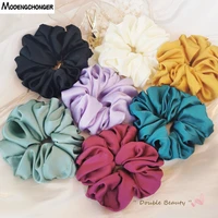 fashion oversized satin scrunchies for woman rubber hair ties elastic hair bands girls ponytail holder headwear hair accessories