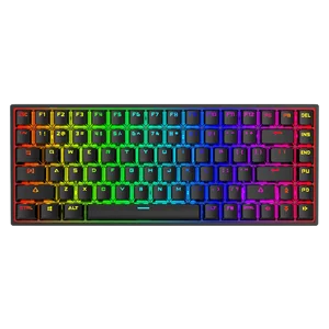 mxrskey 84u 84 key dual mode mechanical keyboard 75 lighting effect rgb bluetooth 5 0 switch led type c software macro free global shipping