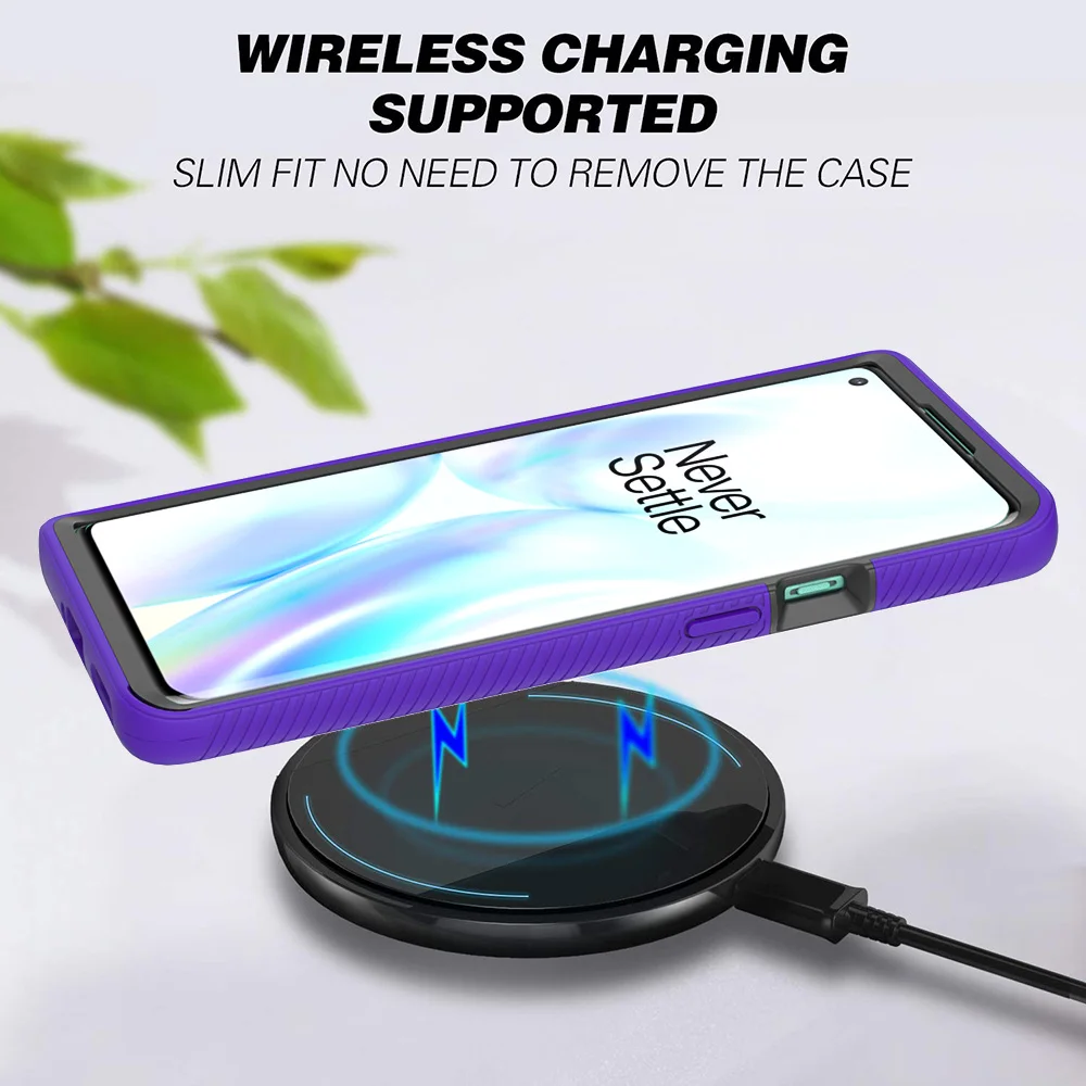 

2 In 1 Bumper Transparent Phone Case For Oneplus 8T Nord 5G 8 7T 7 Pro Heavy Armor AntiFall Silicone Shockproof Protection Cover