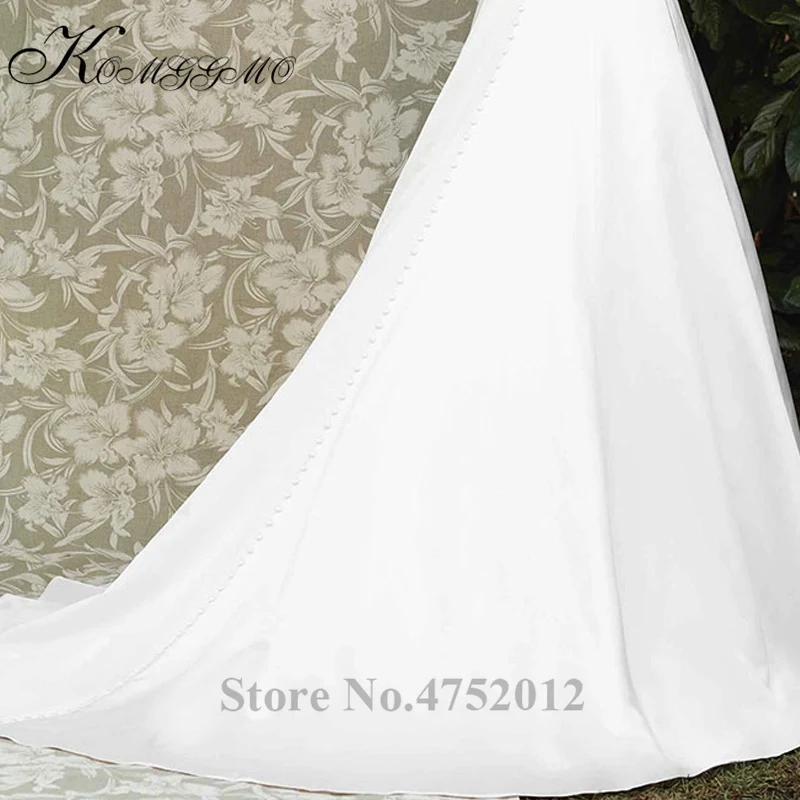 KOMGGMO простой дизайн свадебное платье трапециевидной формы со шлейфом Vestidos De Novia
