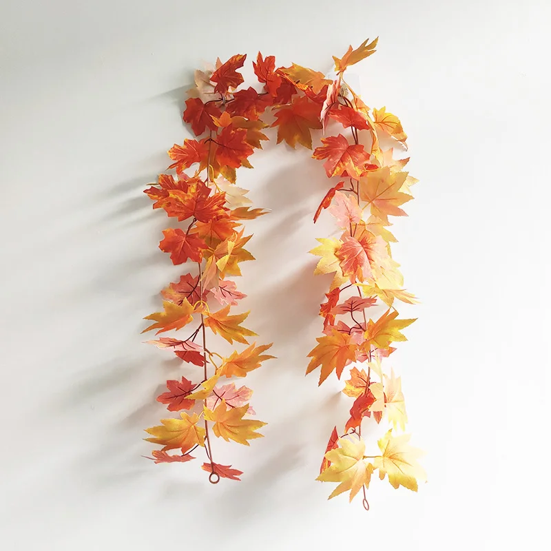 

Artificial Maple Leaf Rattan Festival Home Accessories Fake Plants Vine Autumn Leaves Garland For Farmhouse Decor Decoration