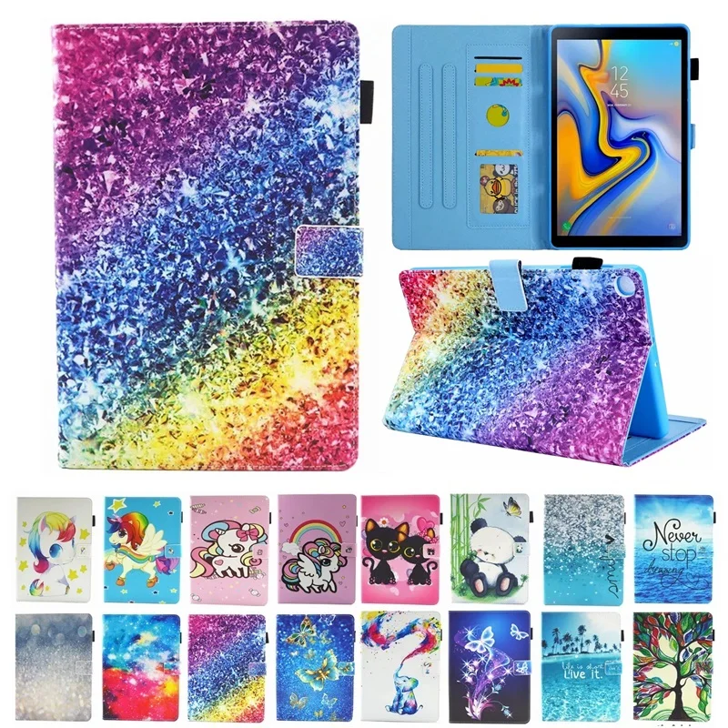 Random Милый кожаный чехол с единорогом для samsung Tab A 10,1 чехол SM-T510 SM-T515 чехол для планшета чехол для samsung Galaxy Tab A 10,1 - Цвет: Random