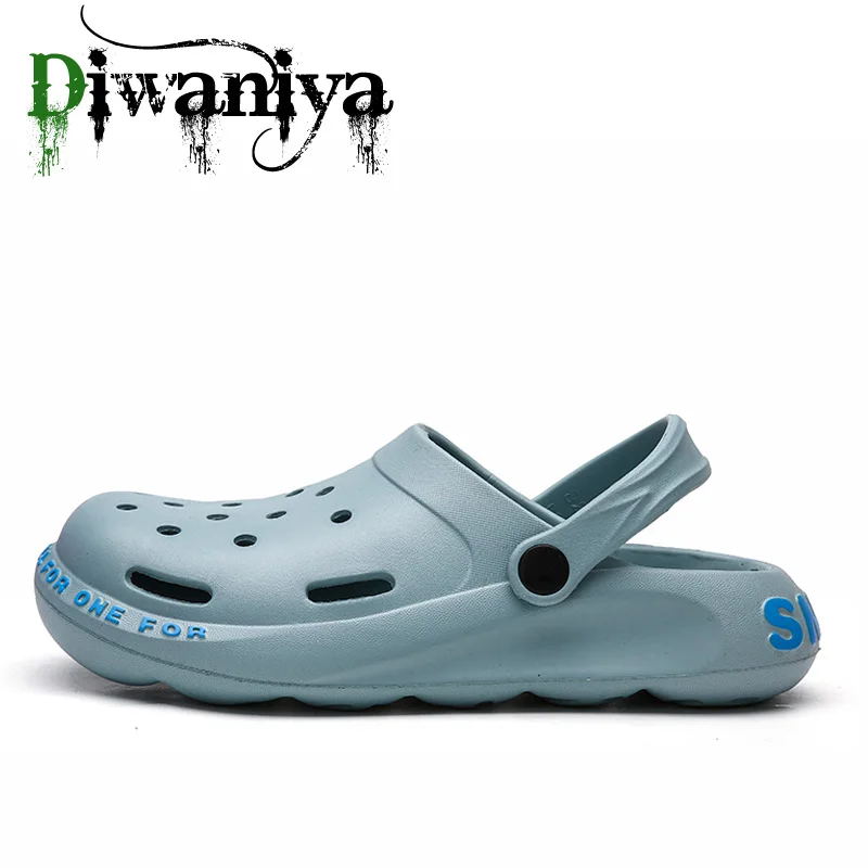 

Diwaniya Brand Summer High Quality New Clogs Sandals Men's Beach Sandals Women's Flat Bottomed Garden Jelly Cool Shoes 36~45