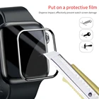 3 шт. 3D полное покрытие закаленное стекло для Apple Watch Серия 6 5 4 3 2 защита для экрана водонепроницаемая пленка для iwatch 38 мм 40 мм 4244 мм