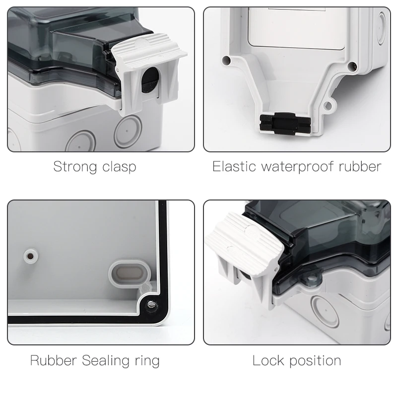 Погодозащищенная розетка европейского стандарта водонепроницаемая наружная