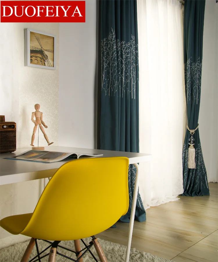 

Американские пасторальные занавески для эркера из хлопка и льна с вышивкой, оконные шторы, модные занавески из вуали для спальни, гостиной