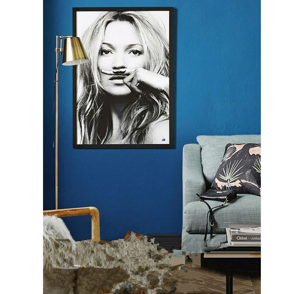 Абстрактная современная мода Make Up холст картины черный белый цвет салон Плакаты