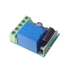 Реле дистанционного управления 433 МГц, 12 В постоянного тока, 10 А, 1 канал, беспроводной Радиочастотный пульт дистанционного управления, передатчик с модулем приемника