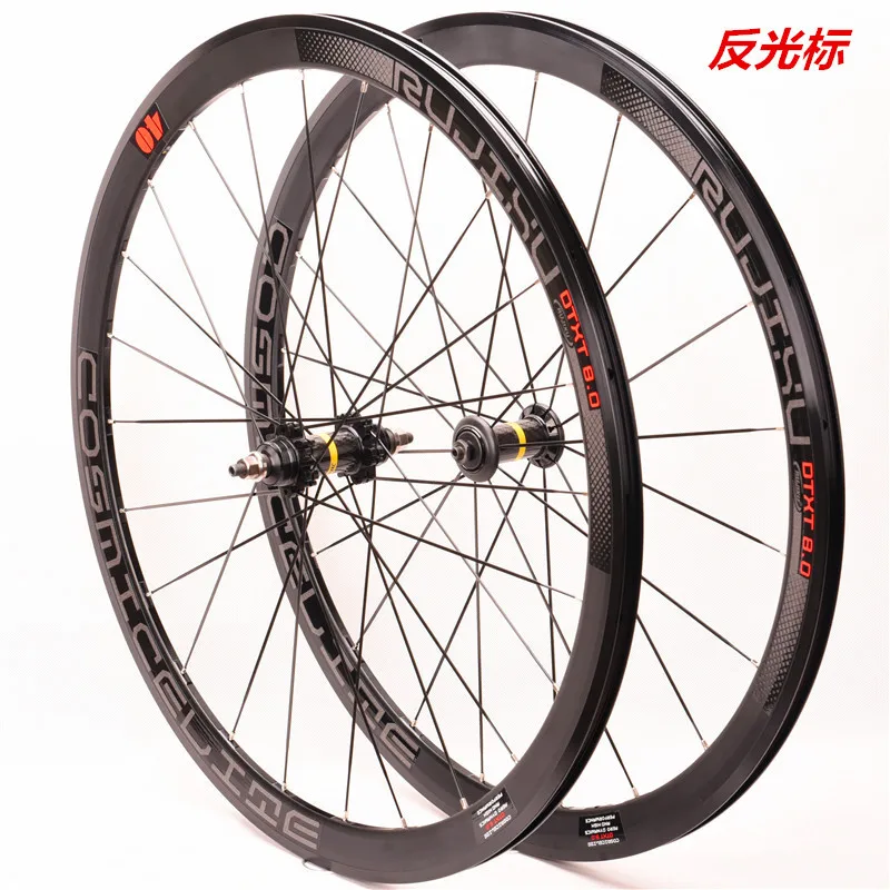 Bestellen Bike Laufradsatz 700C 40mm Fixed Gear Rad Track Fahrrad Carbon Hub Aluminium Legierung Felge Laufradsatz Felge Anti-cursor
