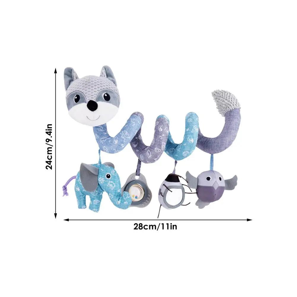 

Hanging Crib Seat Toys For Baby Pram Crib Animal Shape Infant Spiral Plush Toys For Stroller Bar Hangings Rattle Toy