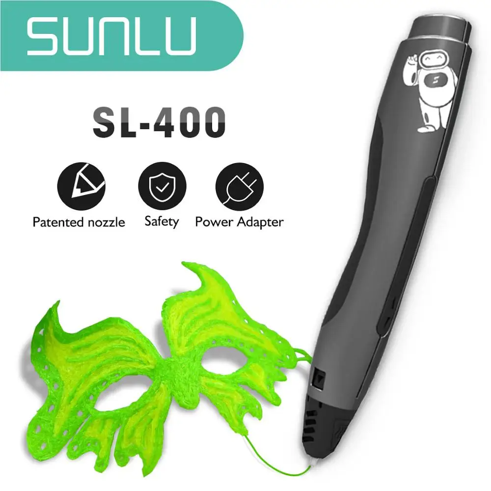 SUNLU 3D ручка SL 400 хлопковых подарок для ручки PLA 1 75 мм нити Лучший детей и взрослых DIY