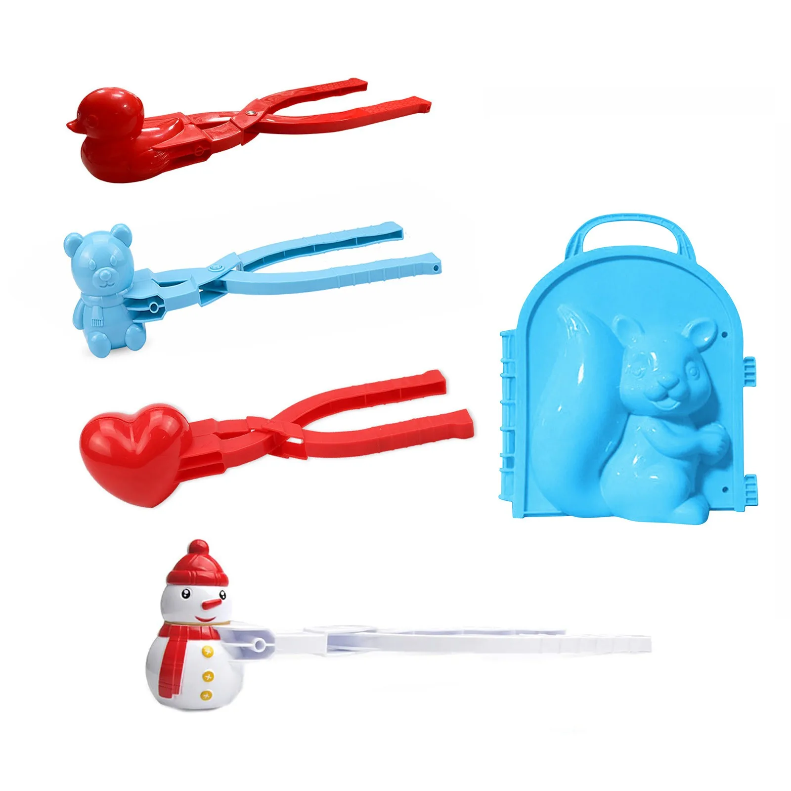 

Children's Duck Shaped Snow Snowball Maker Clip Maker Outdoor Winter Animal Shaped Snow Sand Mold Tool Kids Snow Toys Kit Gifts