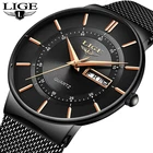 Мужские часы LIGE, Топ бренд, Роскошные, водонепроницаемые, ультра тонкие, дата, часы, мужские, стальной ремешок, повседневные кварцевые часы для мужчин, спортивные, наручные часы