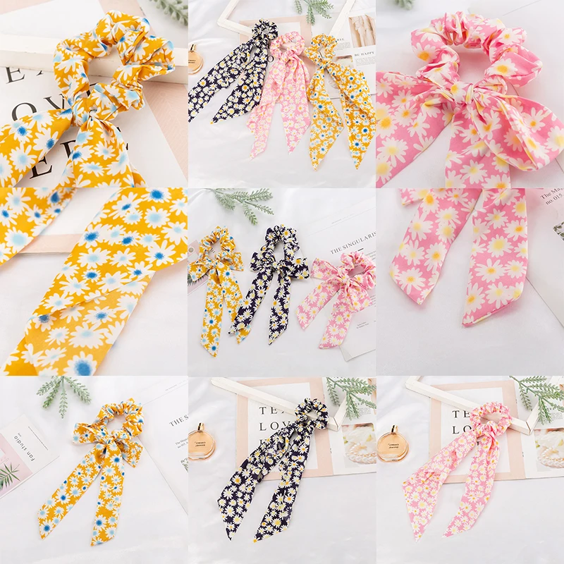 Изысканные Дейзи бантом Резинки для волос женщин резинка повязка резинки