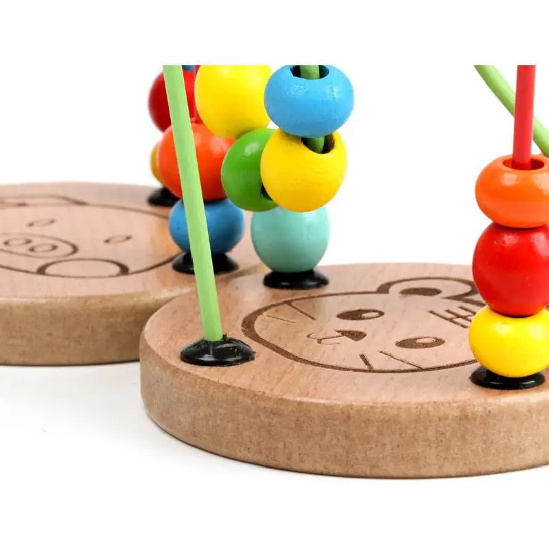 Детские развивающие игрушки Монтессори деревянные цветные животные вокруг