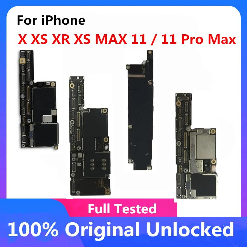 Разблокированная материнская плата для iPhone X XS XR MAX 11 / Pro Max с/без Face ID 7 логическая