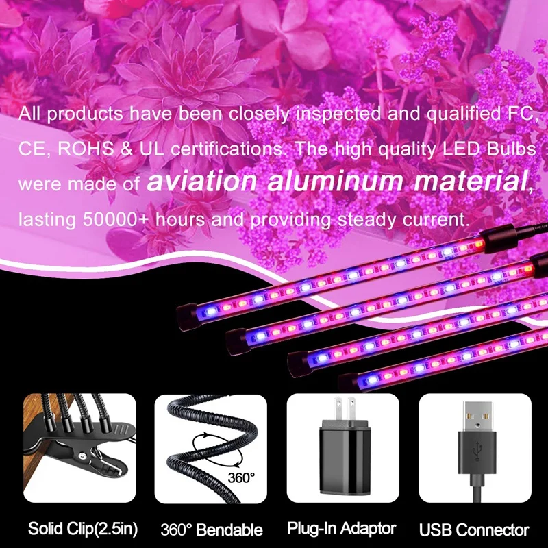 

Grow Light Bulb Indoor Plant - Grow Light for Indoor Plants - Led Grow Light - Plant Lights with Clip - Growing Lamp for Plants