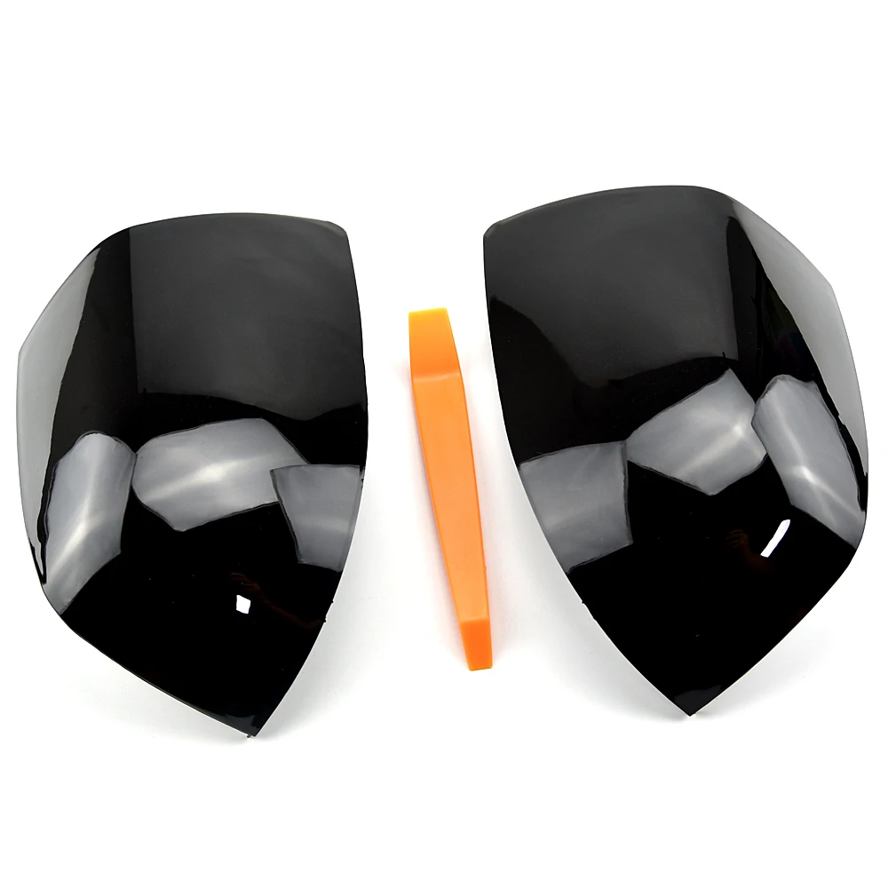 

2 шт. для Ford Focus 2005-2008, карбоновые черные и ярко-черные чехлы для зеркал, колпачки для зеркал заднего вида, чехол