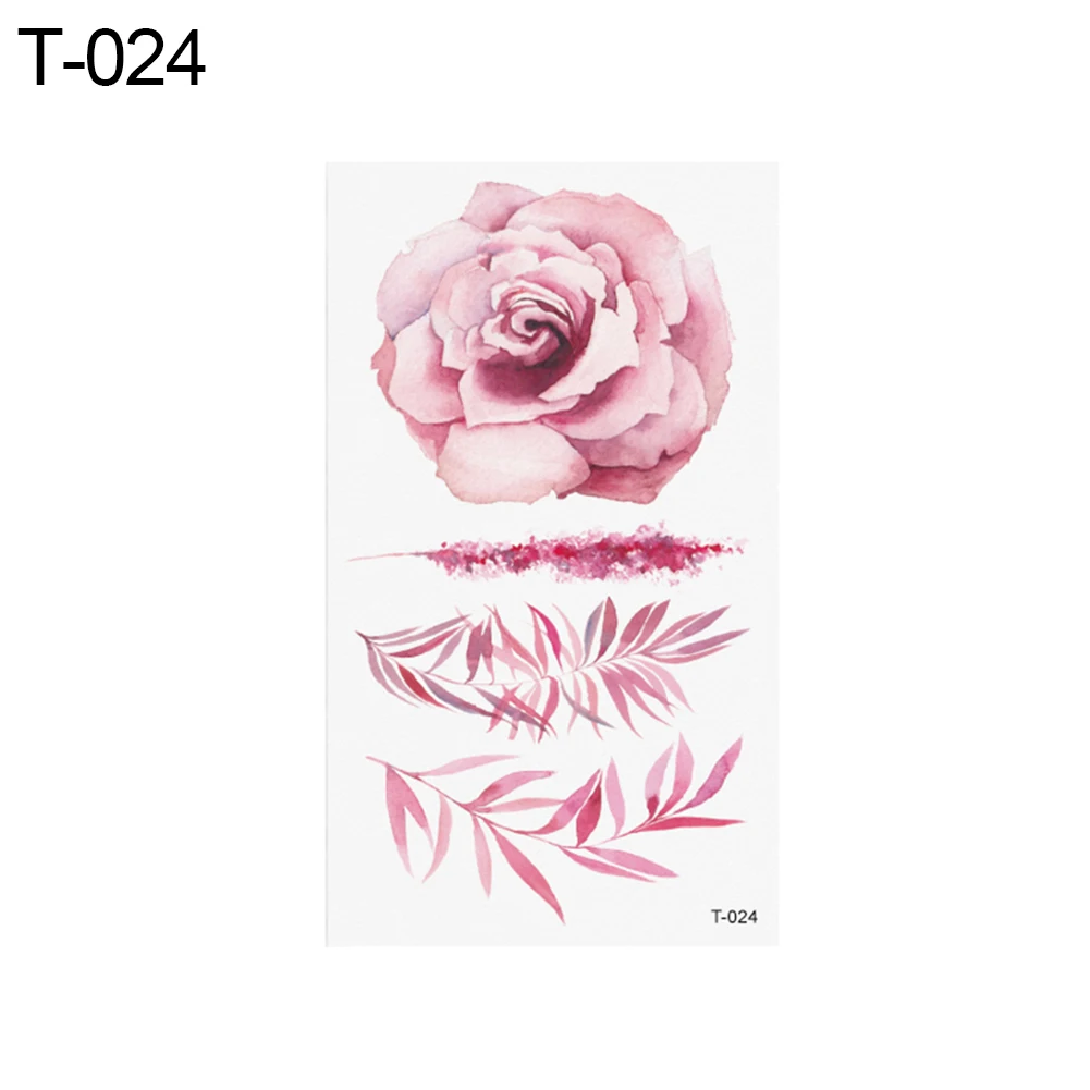 

Fashion Colorful Blossom Flowers Fake Tattoo Waterproof Temporary Hand Body Art Tattoo Flower Cross Unisex Tattoo Sticker 1pcs