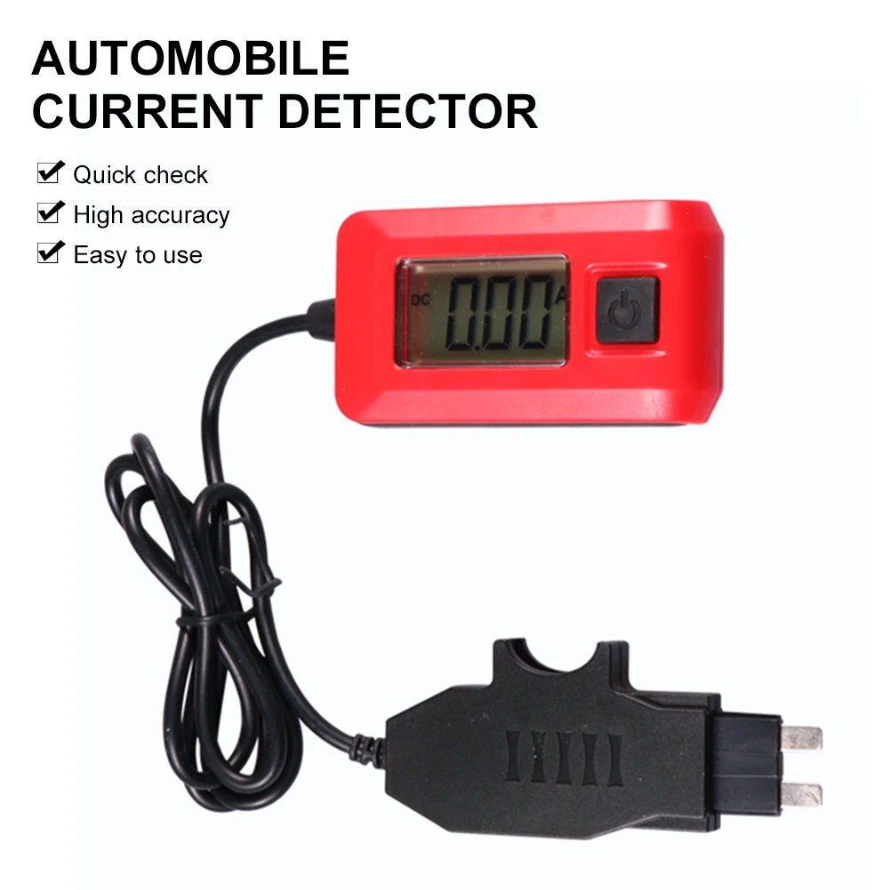 

12V Car Current Tester Digital Multimeter Current Meter 0.01A-19.99A Max. Load 20A/48V DC Auto Fuses Test Diagnostic Tool Parts