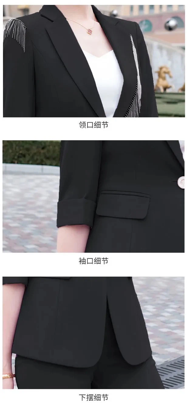 Дизайнерские весенне-летние модные женские костюмы шикарное тонкое пальто с