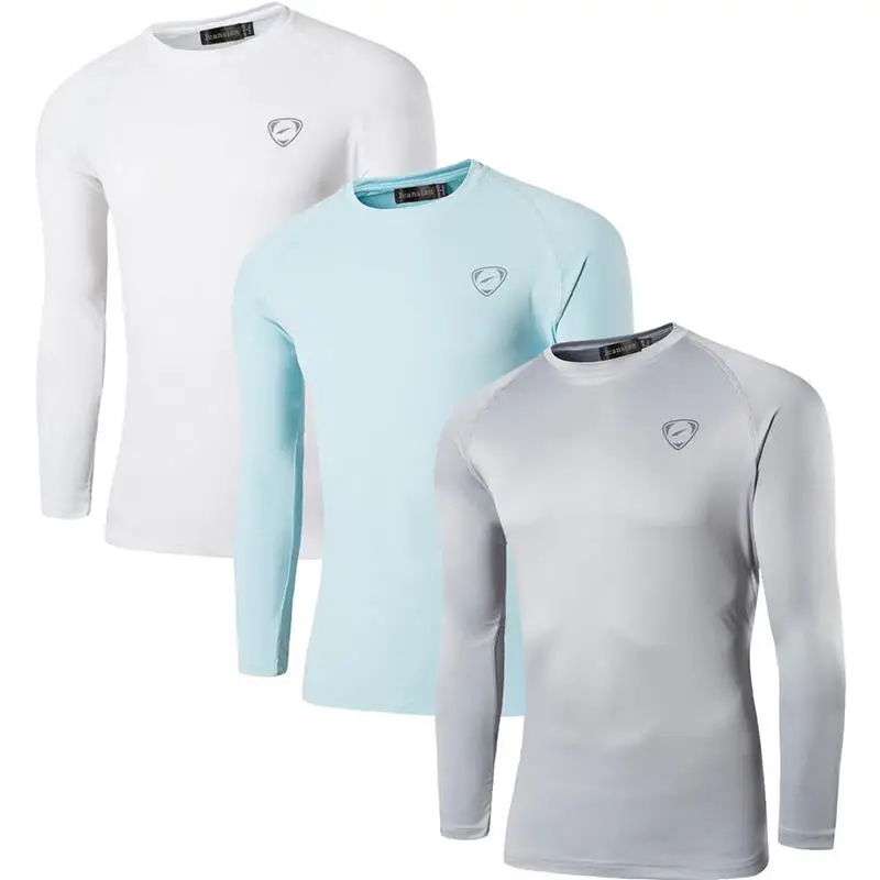3 шт./упаковка Детская футболка с длинным рукавом и защитой от солнца|Мужские