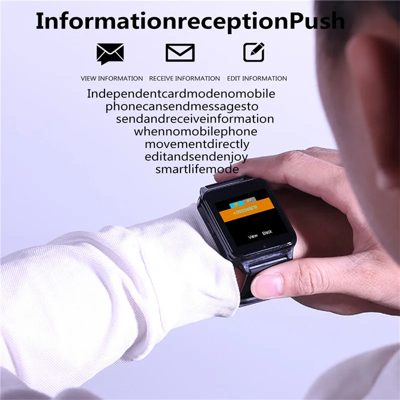 Модные мужские часы Bluetooth Смарт наручные с камерой SIM дизайн для нежных мужчин