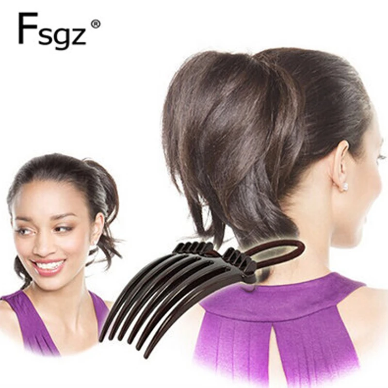 

Creative Fountain Flip Ponytail Bouffant Hairstyle Tools Fashion Concise Rubber Band Hair Combs for Pony Headwear Accessories