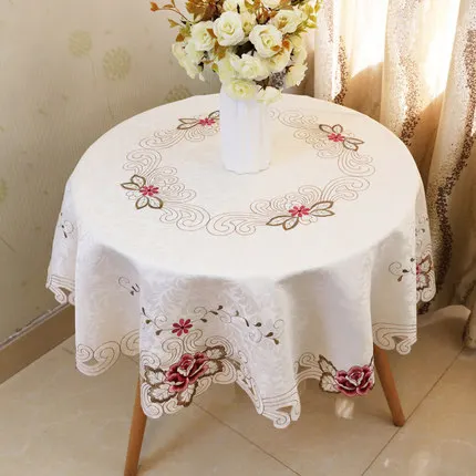 Скатерть с вышивкой в Европейском стиле кружевная скатерть для стола
