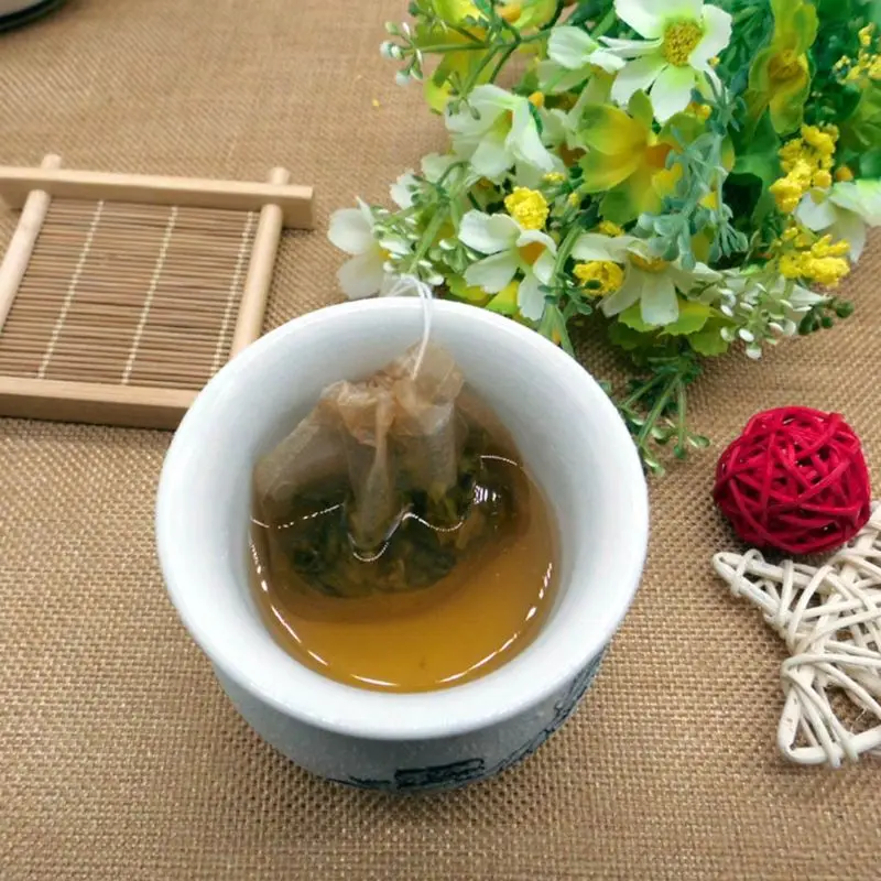 

300 Pcs Round Shape Tea Filter Bags Disposable Empty Drawstring Teabags Infuser 6cm/7.5cm