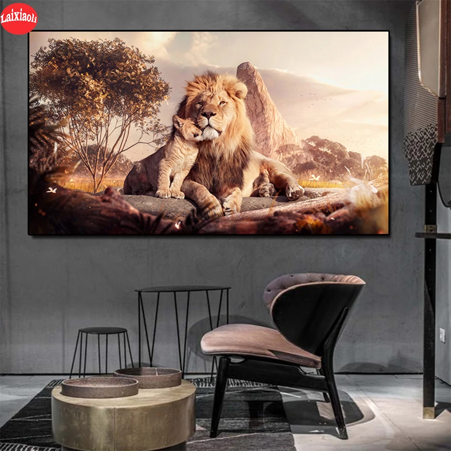 

5d мозаика, алмазная живопись, лидер продаж, домашнее искусство, реалистичные животные, алмазная вышивка львами, полностью квадратные и круглые алмазы