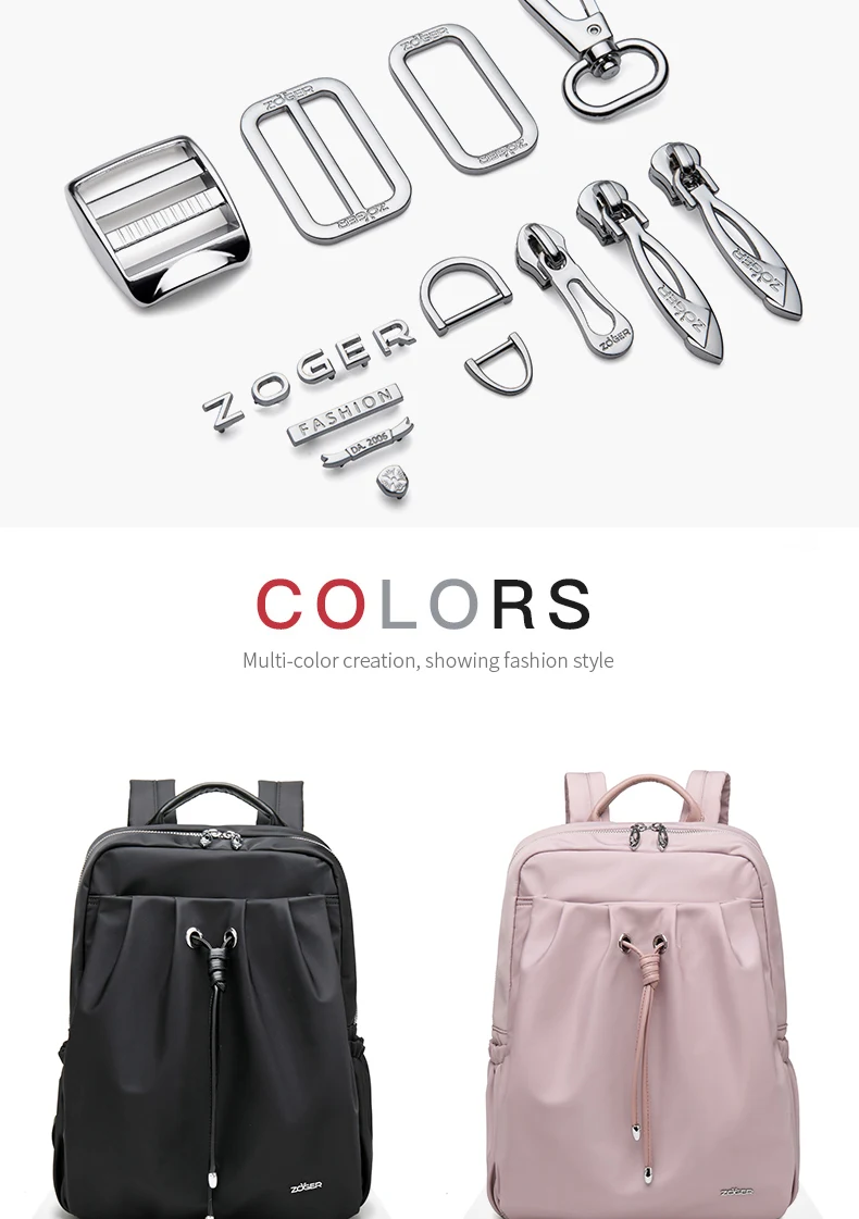 ZOGER Oxford cloth ultra light shoulder bag Korean version new college student bag female simple wild backpack
