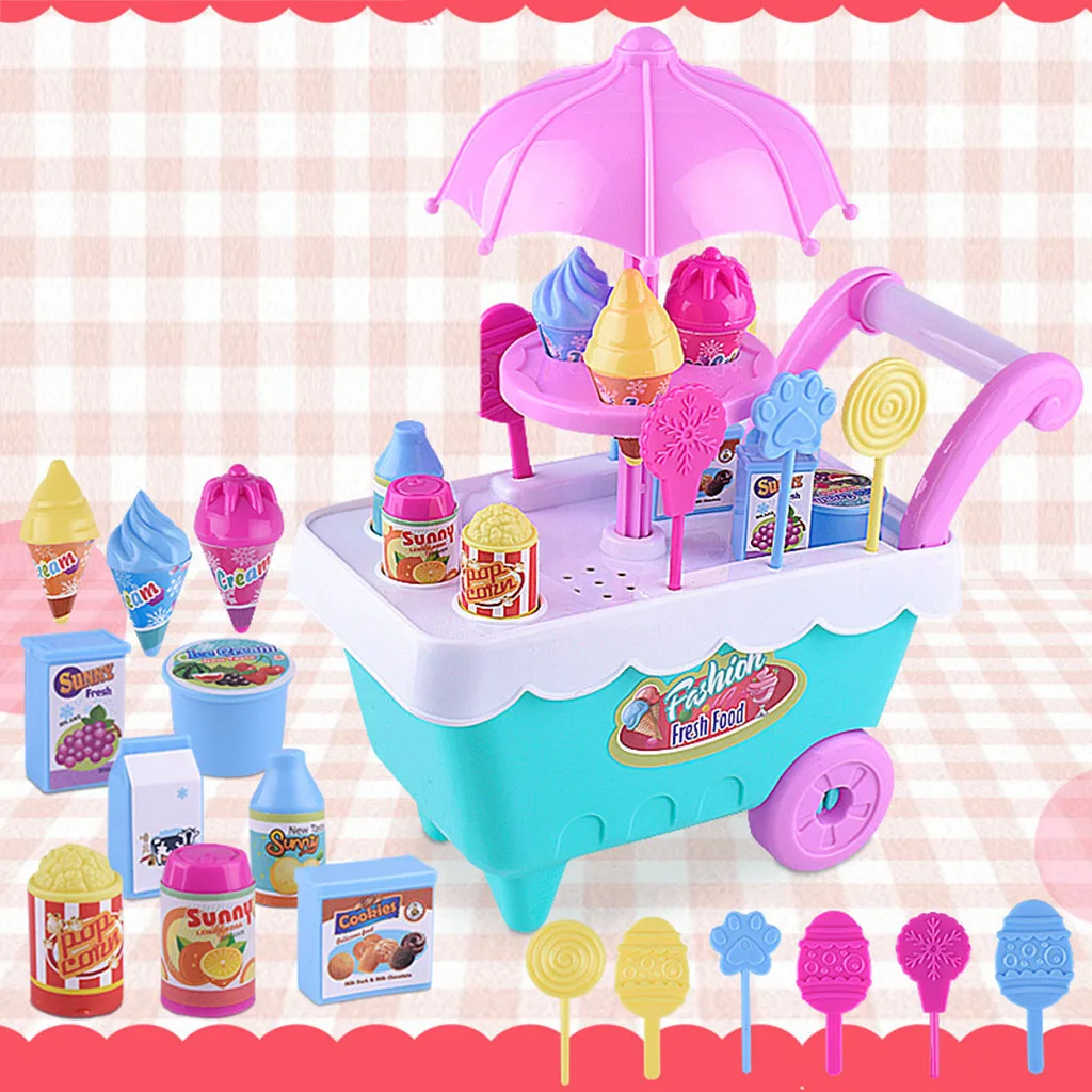 Детский дом мороженое машина моделирование конфеты тележка игрушка девочка